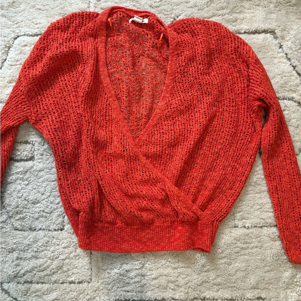 Billabong Red V-Neck Sweater